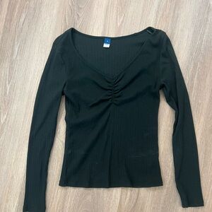 Old Navy Hunter Green Long Sleeve Ribbed shirt